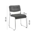 SILLA VISITA MUHA COLOR GRIS