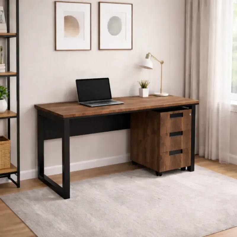 ESCRITORIO BRUNO 120CM CAJONERA MADERA