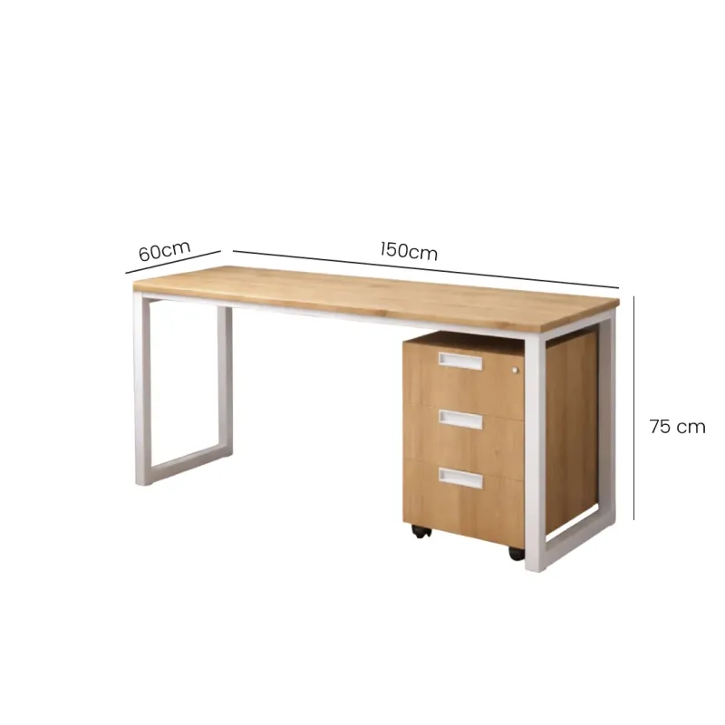 ESCRITORIO BRUNO 120CM CAJONERA MADERA