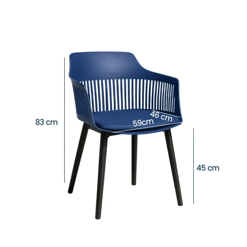 SILLA VISITA KAIRA COLOR AZUL