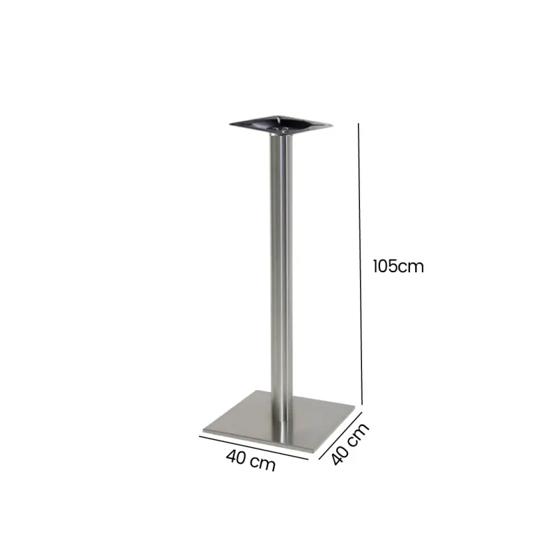 BASE CUADRADA ALTA JUAN 105CM CROMADO