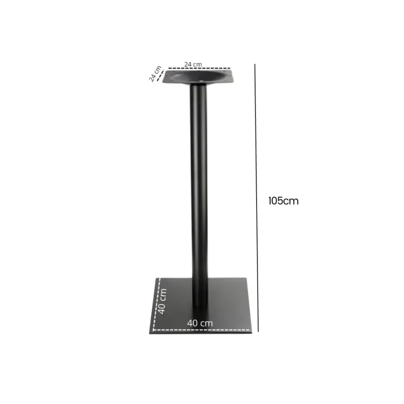BASE CUADRADA ALTA JUAN 105 CM COLOR NEGRO