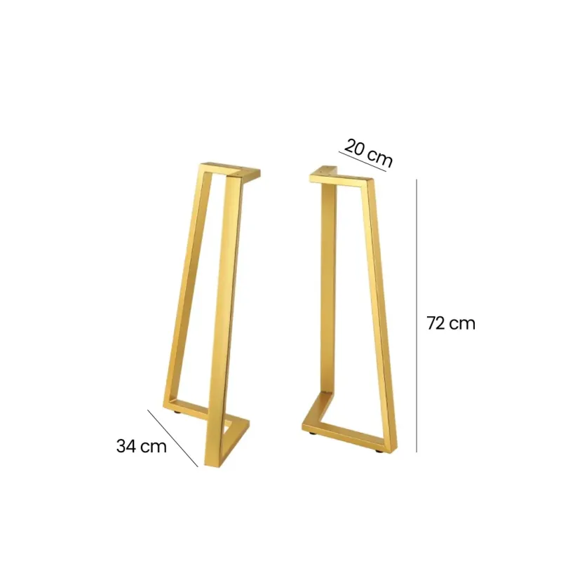 SET SOPORTE TRIANGULAR COLOR DORADO