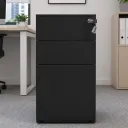 CAJONERA METALICA CON TECHO DE MADERA