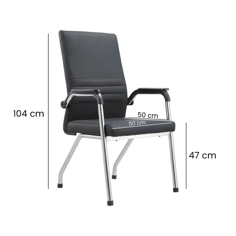SILLA VISITA CARMELA COLOR NEGRO
