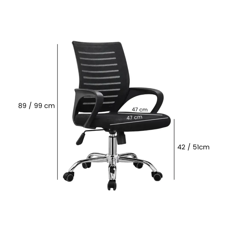 SILLA OFICINA BONNIE COLOR NEGRA