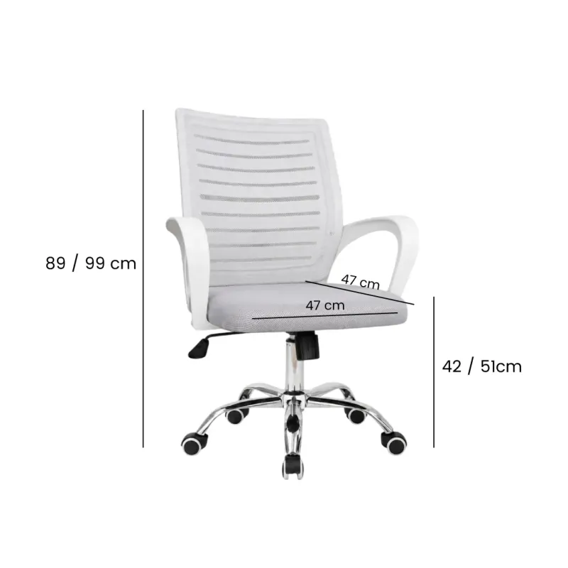 SILLA OFICINA BONNIE COLOR GRIS