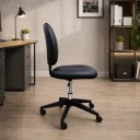 SILLA OFICINA PILOT CUERINA NEGRA SIN BRAZOS