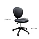 SILLA OFICINA PILOT CUERINA NEGRA SIN BRAZOS