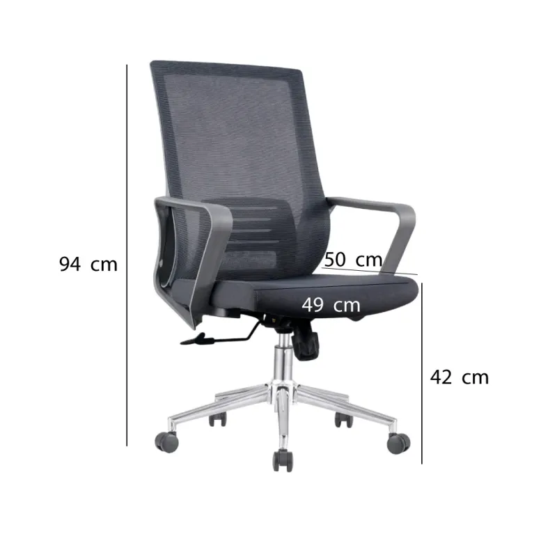 SILLA OFICINA DENVER COLOR GRIS