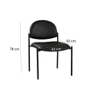 SILLA VISITA SENSA COLOR NEGRO