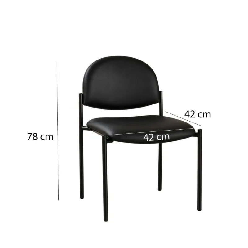 SILLA VISITA SENSA COLOR NEGRO