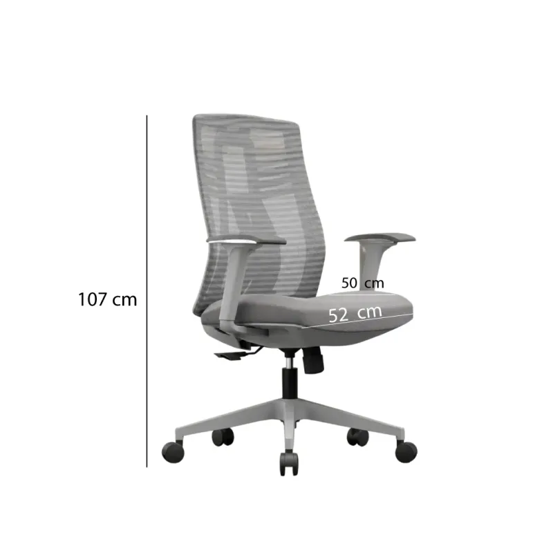 SILLA OFICINA NOA BAJO COLOR GRIS
