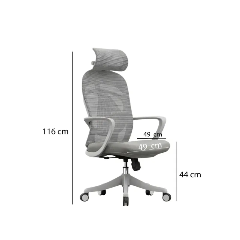 SILLÓN KERDOM ALTO GRIS