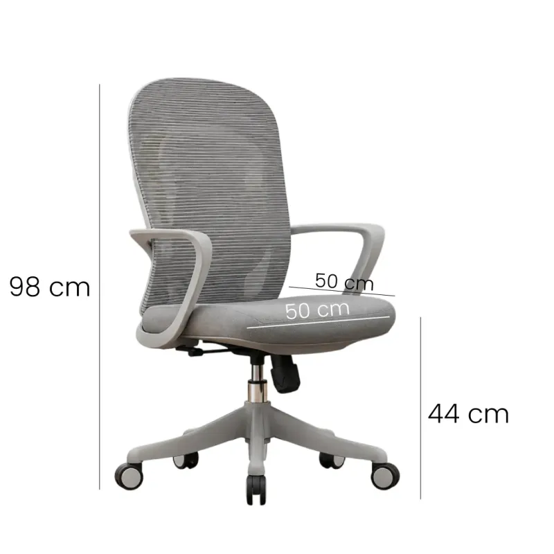 SILLA OFICINA KERDOM BAJO COLOR GRIS