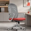 SILLA OFICINA KERDOM BAJO COLOR GRIS CON ROJO