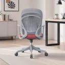 SILLA OFICINA KERDOM BAJO COLOR GRIS CON ROJO