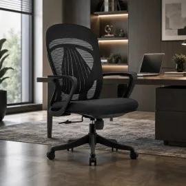 SILLA OFICINA KERDOM BAJO COLOR NEGRO