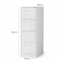 ARCHIVADOR METALICO FELIX 4 GAVETAS BLANCO