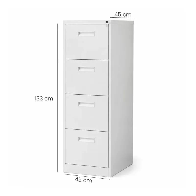 ARCHIVADOR METALICO FELIX 4 GAVETAS BLANCO