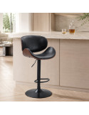 SILLA BAR MONACO CUERPO CAFE TAPIZ NEGRO
