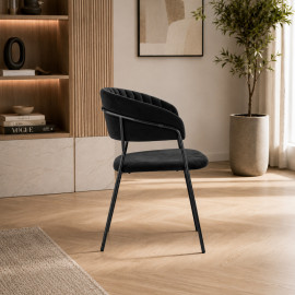 SILLA TANIA TELA VELVET CON ESTRUCTURA NEGRA 2