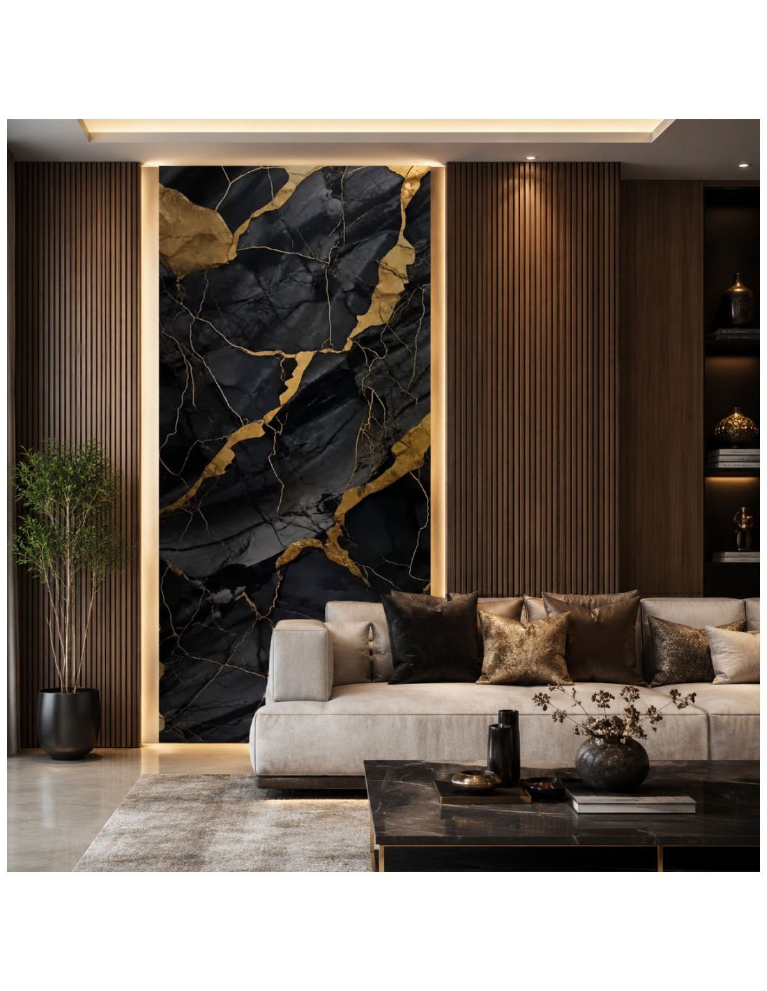 PLANCHAS DE MARMOL PVC C/MIDNIGHT GOLD