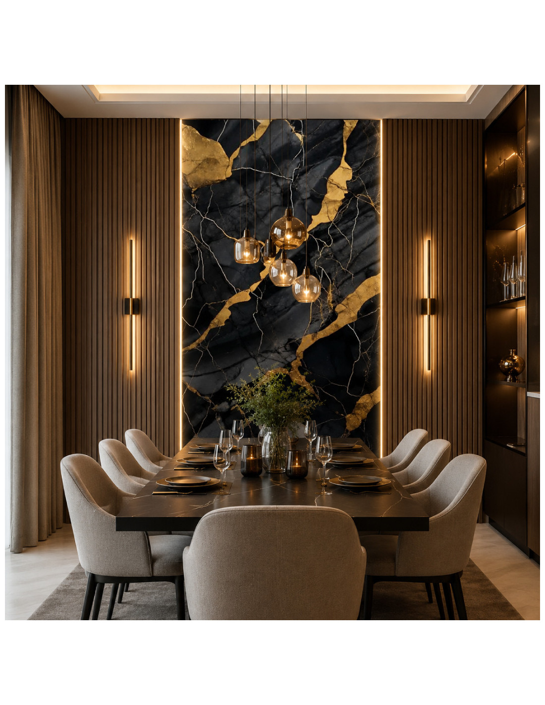 PLANCHAS DE MARMOL PVC C/MIDNIGHT GOLD