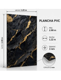 PLANCHAS DE MARMOL PVC C/MIDNIGHT GOLD