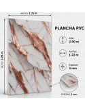 PLANCHAS DE MARMOL PVC C/PERLA