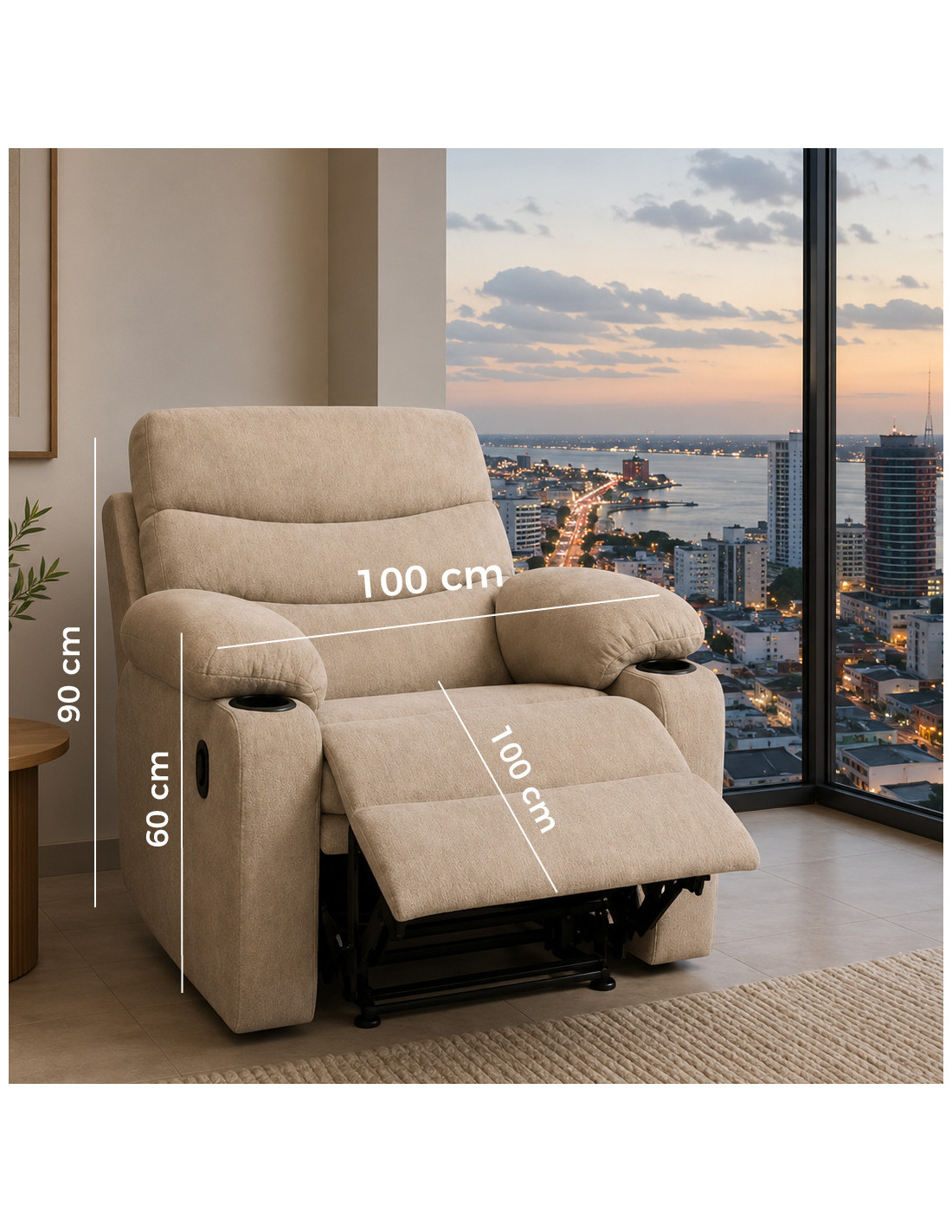 SOFA CAMA  KAROL  COLOR BEIGE