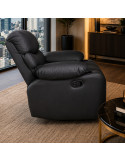 SOFA CAMA  KAROL CUERINA NEGRA