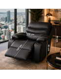 SOFA CAMA  KAROL CUERINA NEGRA