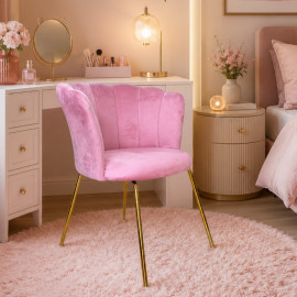 SILLA MARILIN DE TERCIOPELO PINK