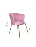 SILLA MARILIN DE TERCIOPELO PINK