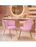 SILLA MARILIN DE TERCIOPELO PINK