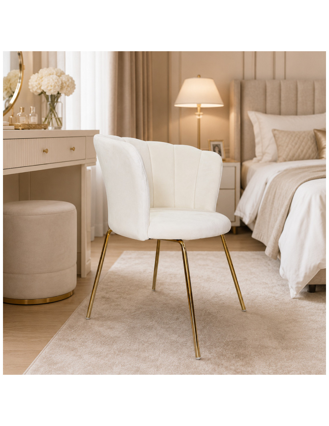 SILLA MARILIN DE TERCIOPELO BEIGE