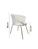 SILLA MARILIN DE TERCIOPELO BEIGE