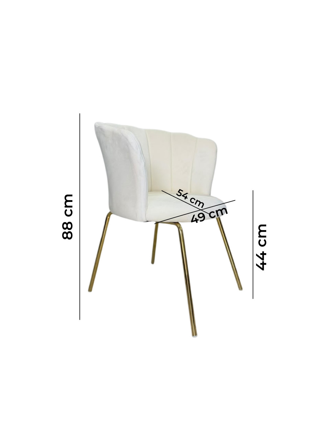 SILLA MARILIN DE TERCIOPELO BEIGE