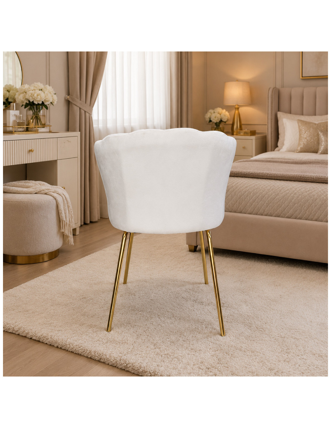 SILLA MARILIN DE TERCIOPELO BEIGE
