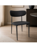 SILLA FABIANA EN CUERINA NEGRA