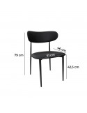 SILLA FABIANA EN CUERINA NEGRA
