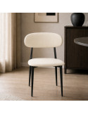 SILLA FABIANA EN CUERINA BLANCA