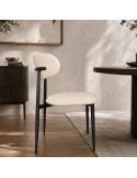 SILLA FABIANA EN CUERINA BLANCA