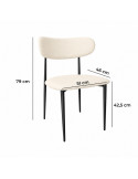 SILLA FABIANA EN CUERINA BLANCA