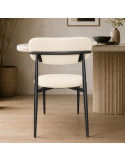 SILLA FABIANA EN CUERINA BLANCA
