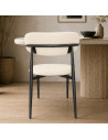 SILLA FABIANA EN CUERINA BLANCA