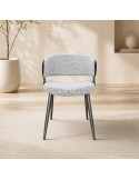 SILLA DE CUERINA DALMA GRIS