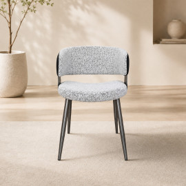 SILLA DE CUERINA DALMA GRIS 2