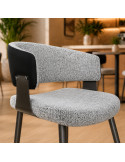 SILLA DE CUERINA DALMA GRIS